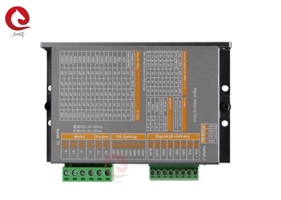 Junqi 24V ~ 80VDC Current2.0A ~ 8.4A Digital Stepping Dive untuk 4,6, 8-kawat 2Phase Stepper Motor