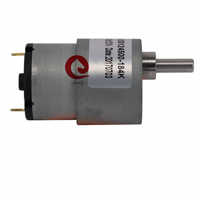 JQM-37RS520 12V Micro Reduction Motor Eksentrik Shaft Dengan 37mm Spur Gearbox Untuk Peralatan Kantor