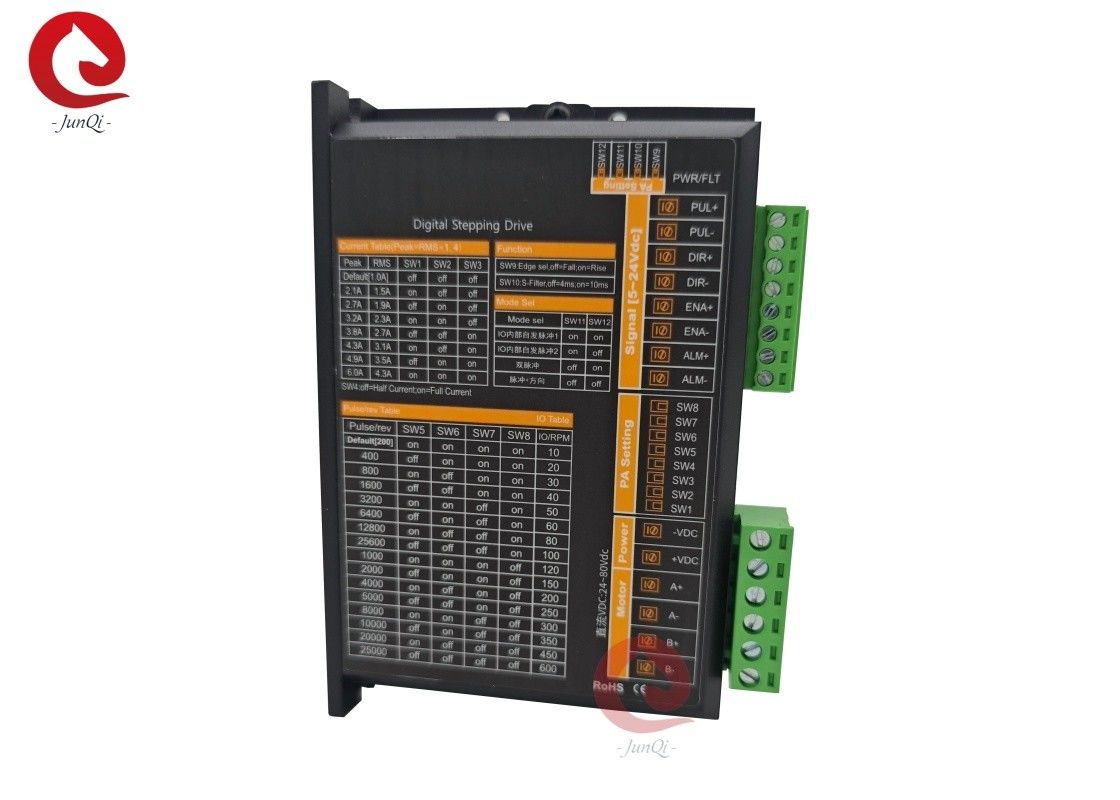 JQ6A 2Phase Stepper Motor Driver 24-80VDC 1-6A Stepper Motor Controller Untuk Nema17 Nema 23 Nema34